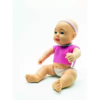 Boneca Menina Branca em Vinil - Maxi Toys