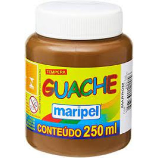 Tinta Guache 250ml Marrom - Maripel Tinta Guache 250ml Marrom - Maripel