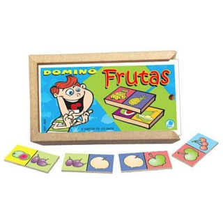 DOMINÓ FRUTAS COM 28 PEÇAS - Simque (Ref 484) DOMINÓ FRUTAS COM 28 PEÇAS - Simque (Ref 484)