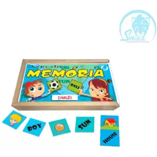 JOGO DA MEMÓRIA INGLÊS C/ 20 PARES - Simque (Ref 396)