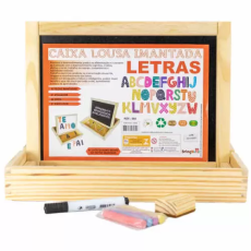 Caixa Lousa Imantada Letras - BrinqMutti