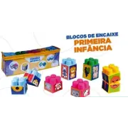 Blocos De Encaixe Primeira Infância com 10 peças Blocos De Encaixe Primeira Infância com 10 peças